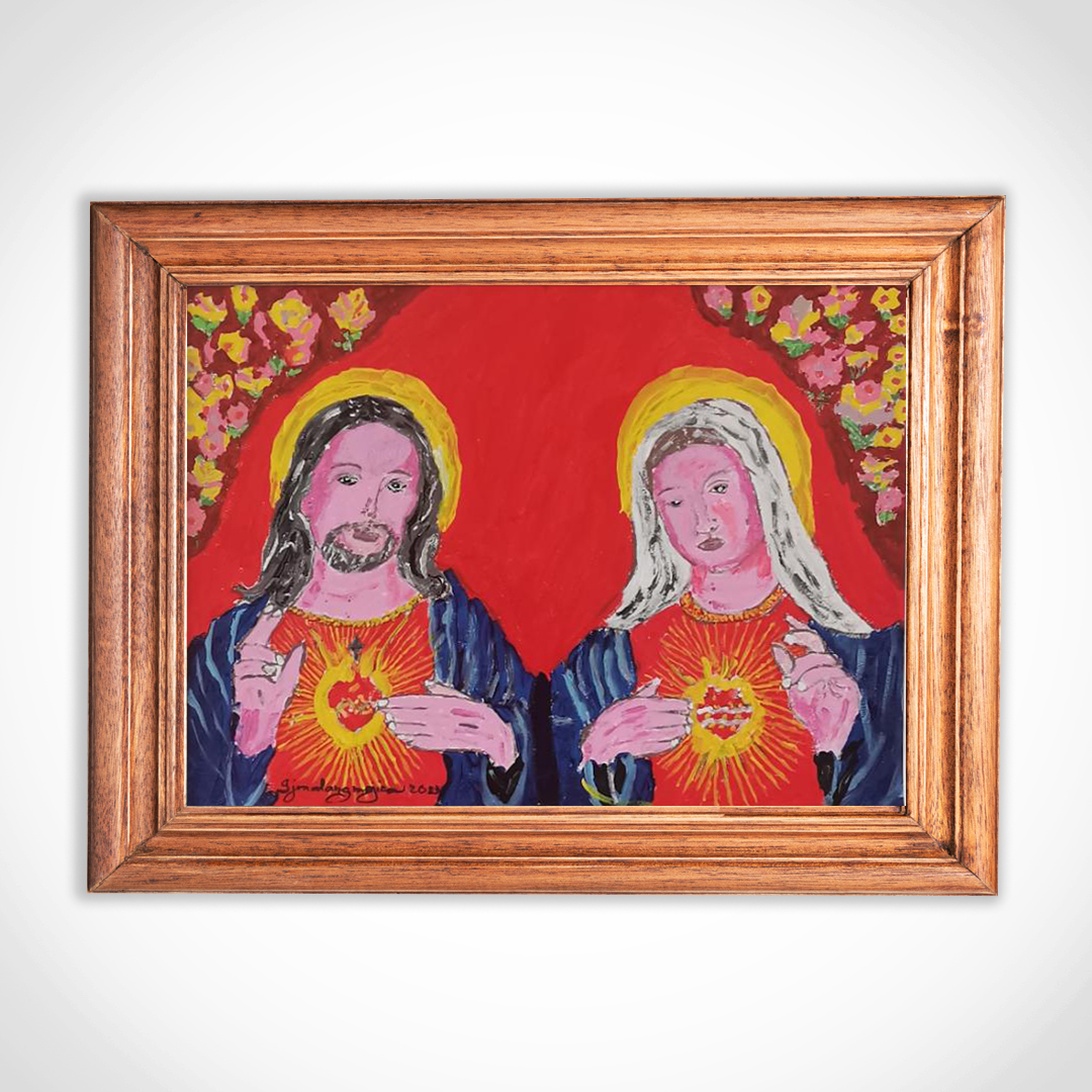 Sacred Heart of Jesus and Mary Painting | Iskaparate