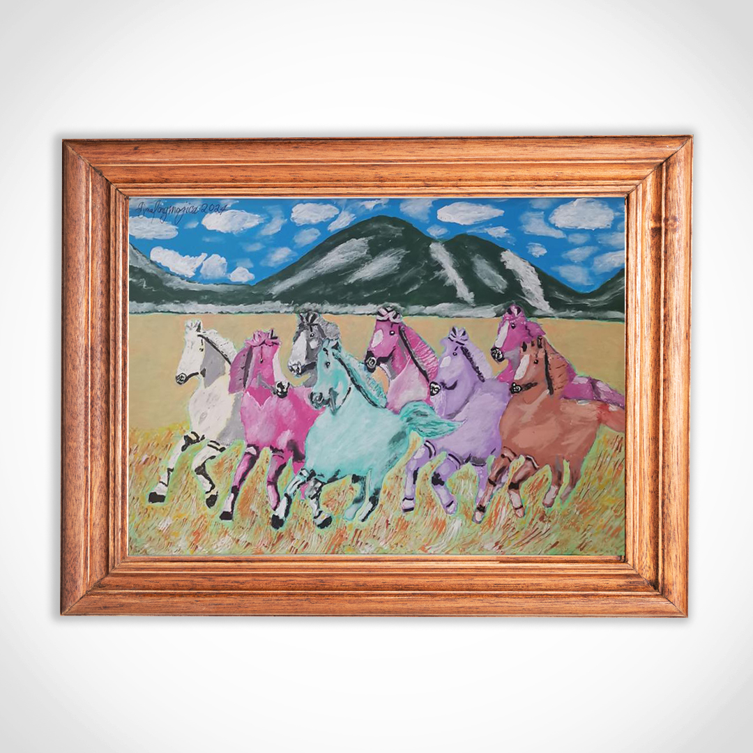 Ishihara's Creation - Eight Galloping Horses Painting | Iskaparate