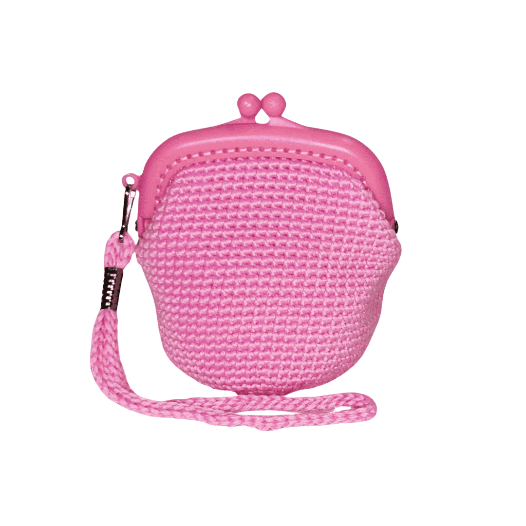 Coin Purse with Plastic Clasp - Pink